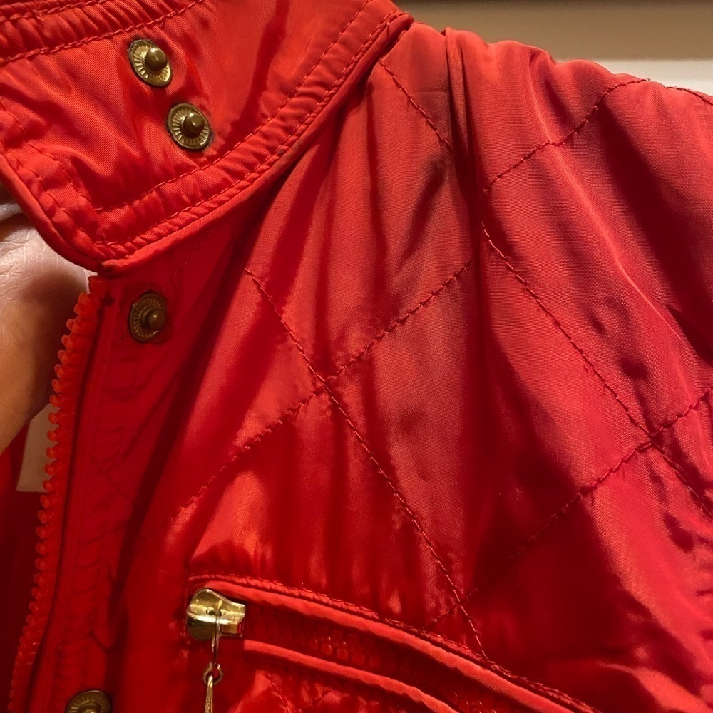Zara Basics red quilted vest with pockets layering size XS - Picture 9 of 11